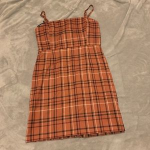 plaid mini dress